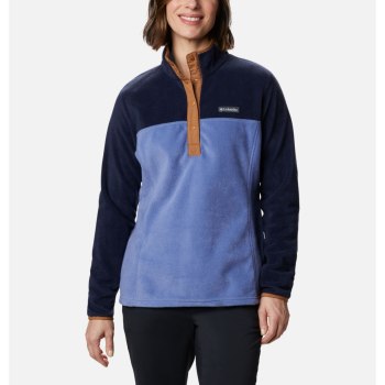 Columbia Benton Springs Half Snap Petite, Pullover Azul Marino Para Mujer | 684251-MFG